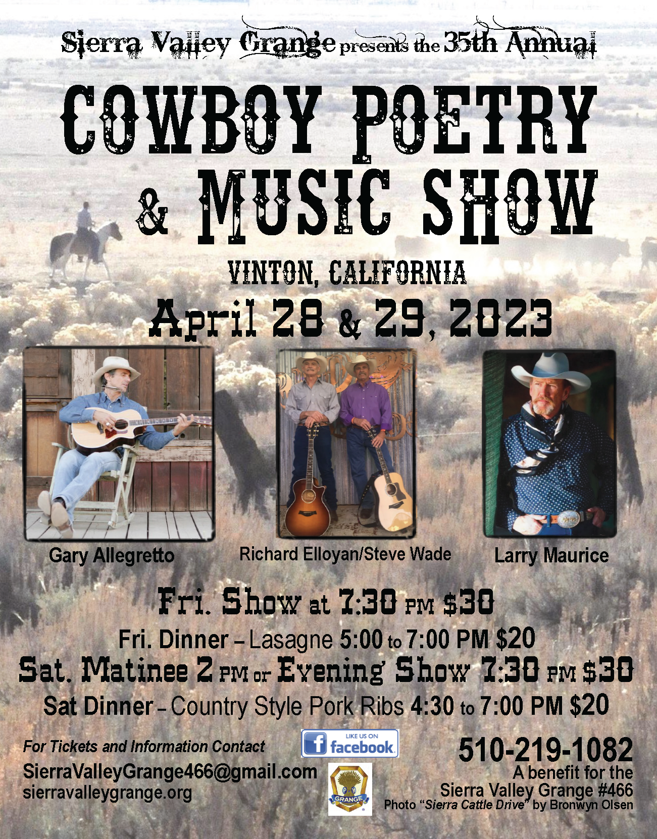 Cowboy Poety Poster April 2023