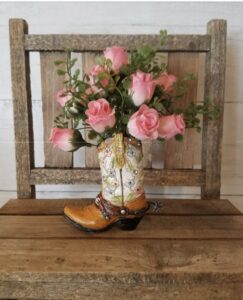 Cowgirl Boot with Flowers