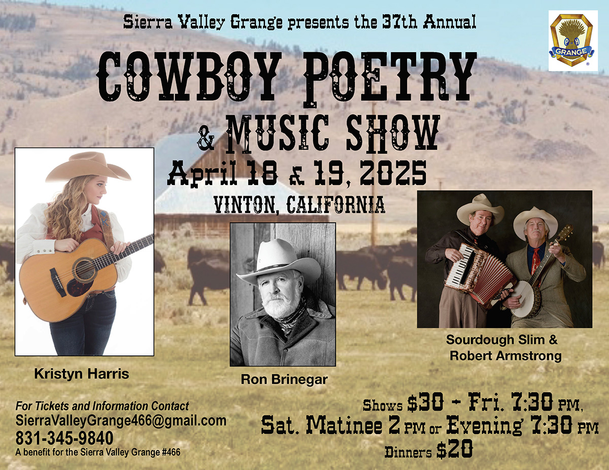 Poster Sierra Valley Cowboy Poetry 2025